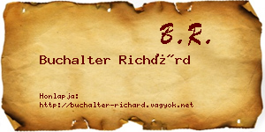 Buchalter Richárd névjegykártya